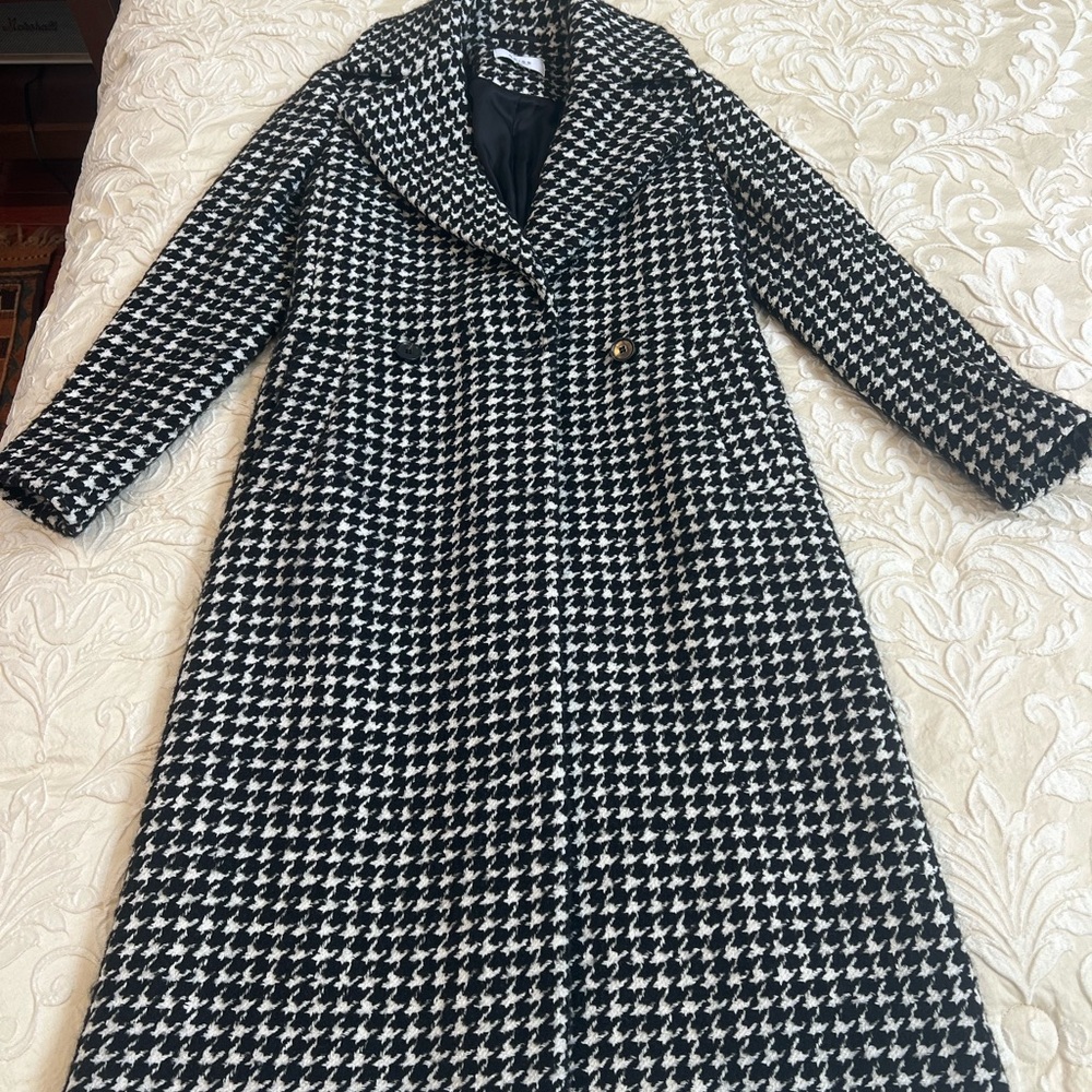 Reiss Monochrome Houndstooth Jacket